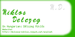 miklos delczeg business card